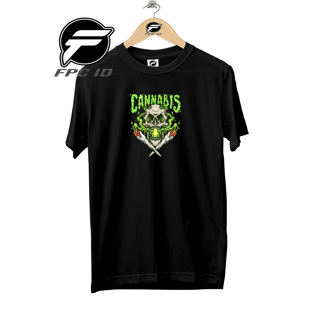 Kaos Distro Cannabis 014 Cotton Combed 30s Baju Atasan Pria T Shirt Wanita Jumbo Pilihan Favorit Fpc Id