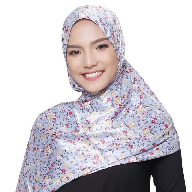 Pashmina Hijab Segiempat Super Soft Silk Motif Cantik Pasmina Panjang Satin Soft