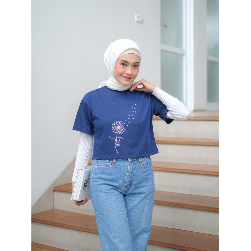 Promo Baju atasan wanita terbaru Kaos Crop Top Wanita COTTON FLOWERS | Atasan Crop CEWEK