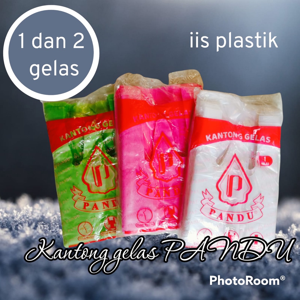 HD kantong plastik gelas 1 dan 2 / plastik kantong pandu / Kantong Kresek Single Cup Double Cup