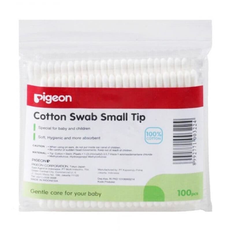 Pigeon Cotton Swab Cotton Bud Buds Pigeon 100pcs 100 pcs Normal tip &amp; Small Tip cotton bud / korek kuping