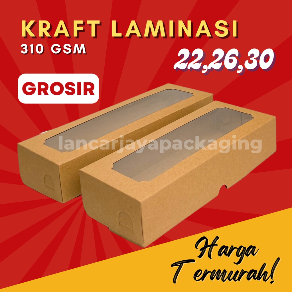 

Dus Brownies Kotak Kue Spikoe Bolen Kraft Kemasan Donat Pie 22x10x5 26x10x5 30x10x5