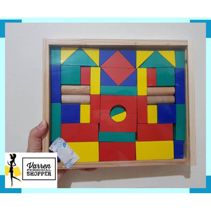 Mainan Edukasi Wooden Block / City Block / Mainan Kreativitas