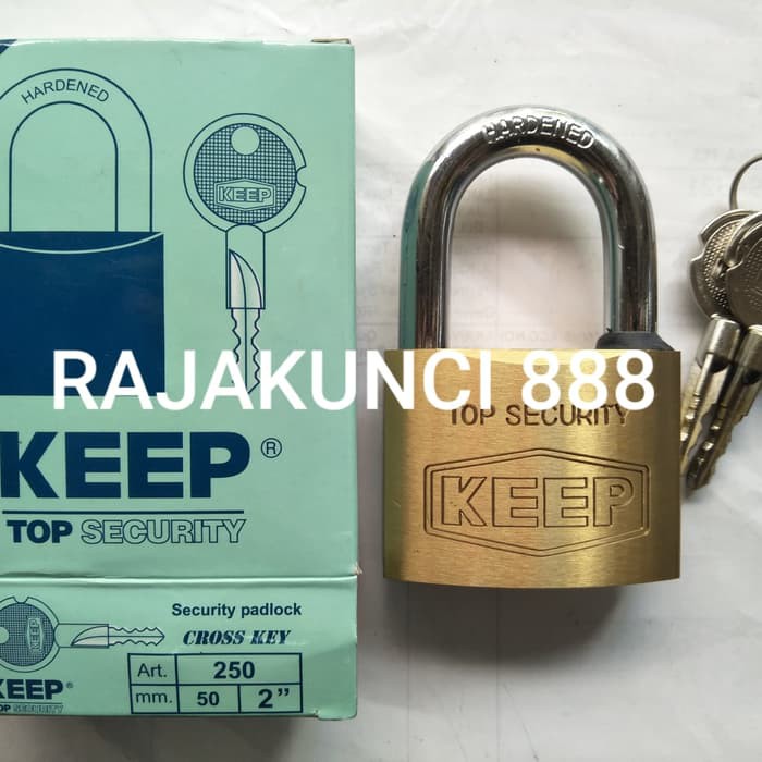 Gembok KEEP 50mm Crosskey  anak kunci bintang(belimbing)