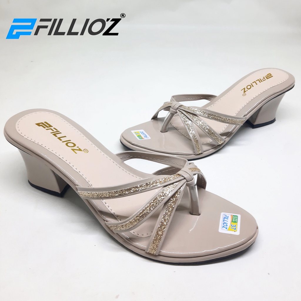 Sandal Wanita Heels Hak Tahu 5cm F-5 Terbaru Fillioz