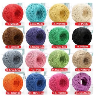

Tali Rami PER METER Warna Colorful Rope Goni Jerami Jute Kreatif Craft Kerajinan Tangan Perlengkapan Pesta Ulang Tahun Pernikanan Ikat Kado Pengikat Barang Hiasan Dinding Kesenian Prakarya GIft DIY Toko Tri Tunggal Malang