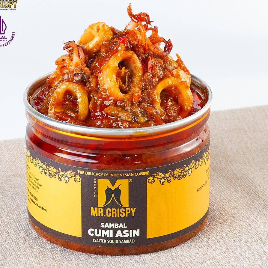 

SALE!!Sambal Cumi Asin/Pete/Bajak Ebi/Teri Medan Sambel Mr.Crispy|SQ2