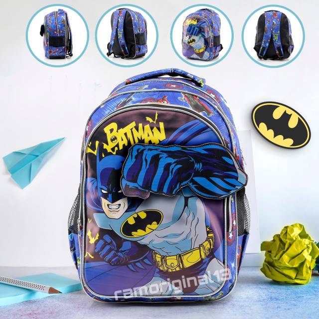 Tas anak laki laki tas sekolah ransel anak paud TK SD Batman laki laki cowok cowo