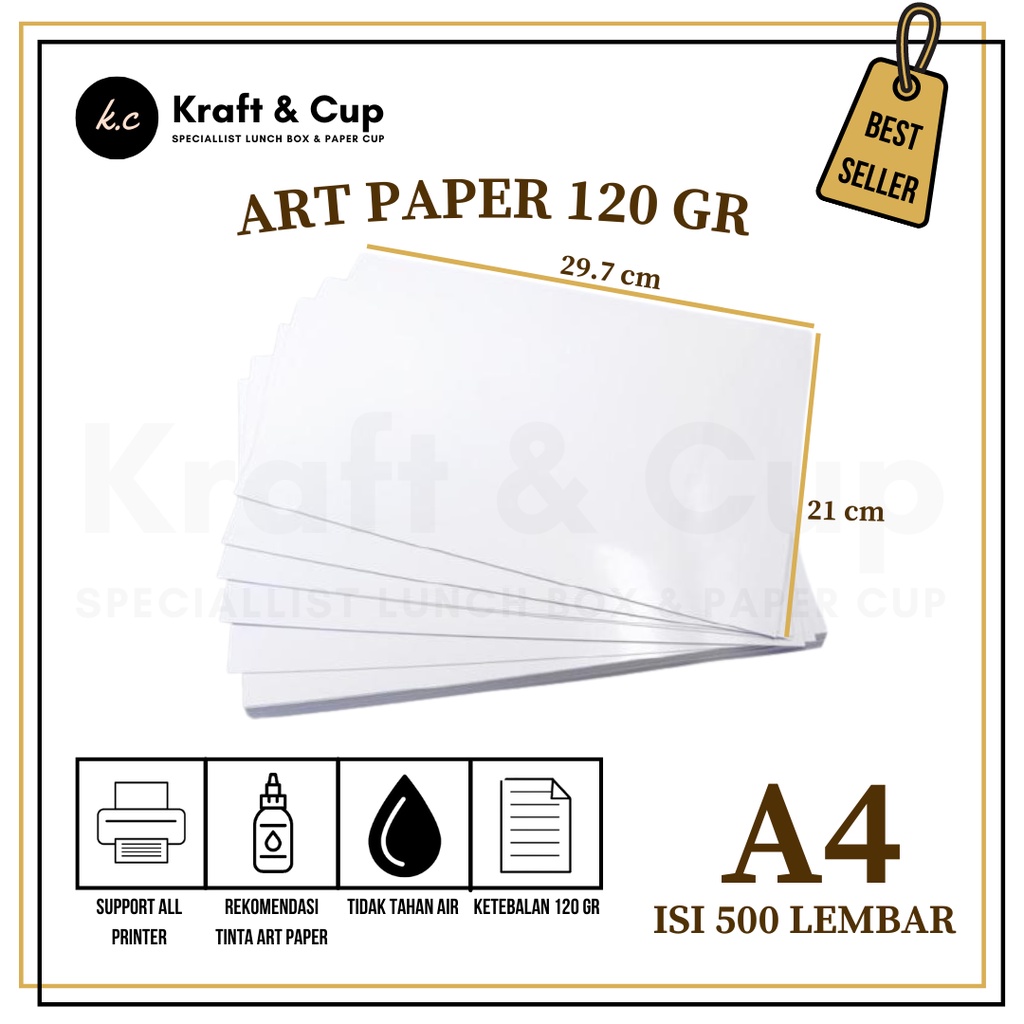 

Art Paper A4 120 gsm isi 500 lembar / Kertas Art Paper A4 / Kerta Flyer A4