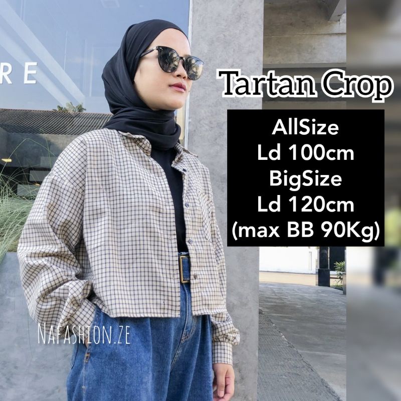 [READY STOCK] CROP TARTAN SHIRT | KEMEJA KOTAK OVERSIZE | KEMEJA KOREA CROP TOP / READY KEMEJA TARTAN CROP OVERSIZE TARTAN SHIRT BLOUSE KEMEJA MOTIF KOTAK PUFF