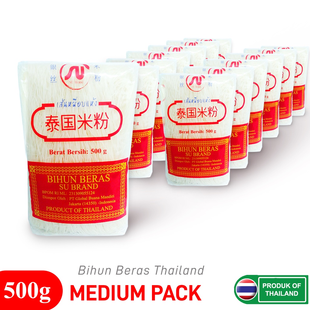 

SU Brand Medium Pack Bihun Beras Thailand 500g - 6pcs