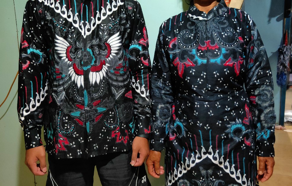 Batik Couple Keluarga Sania Ruffle Ori Ndoro Jowi Dnt Motif Kupu Kupu Abu
