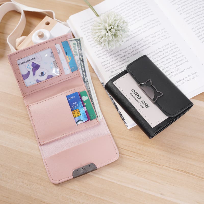 DOMPET LIPAT PENDEK DOMPET WANITA IMPOR LUCU DOMPET KOREA