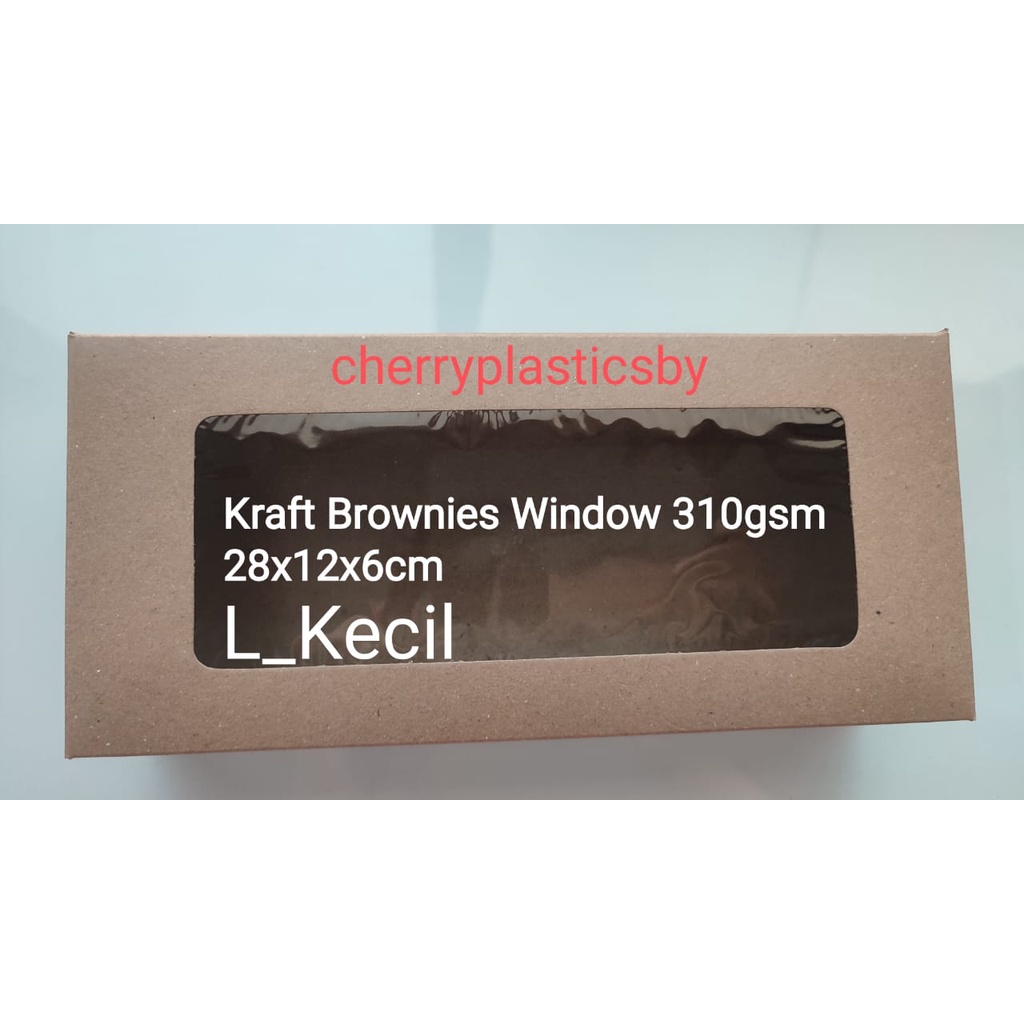 box craft BROWNIES SMALL/MEDIUM/M_KECIL/LARGE/L_KECIL WINDOW dus kertas coklat LAMINASI DOFF box kraft