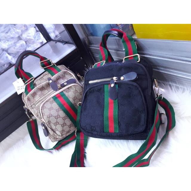 Gucci ransel 9019/ransel mini/ransel slempang/ransel 2in1/tas cewek/ransel cewek/ransel murah