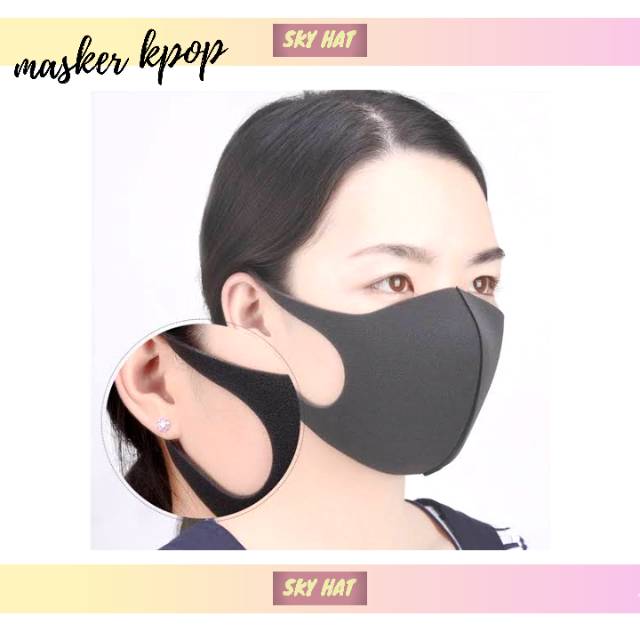 Masker Scuba / Masker Kpop/ Masker Hitam / Scuba Mask Hitam Anti Bakteri