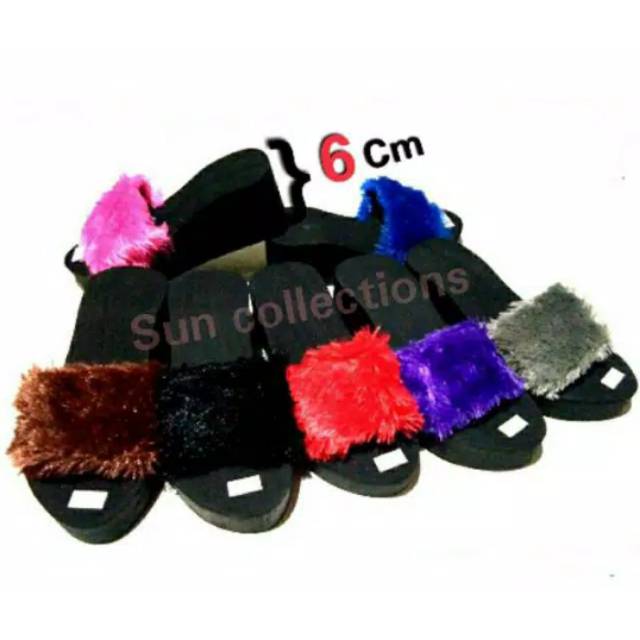 Wedges Bulu Rasfur 6Cm