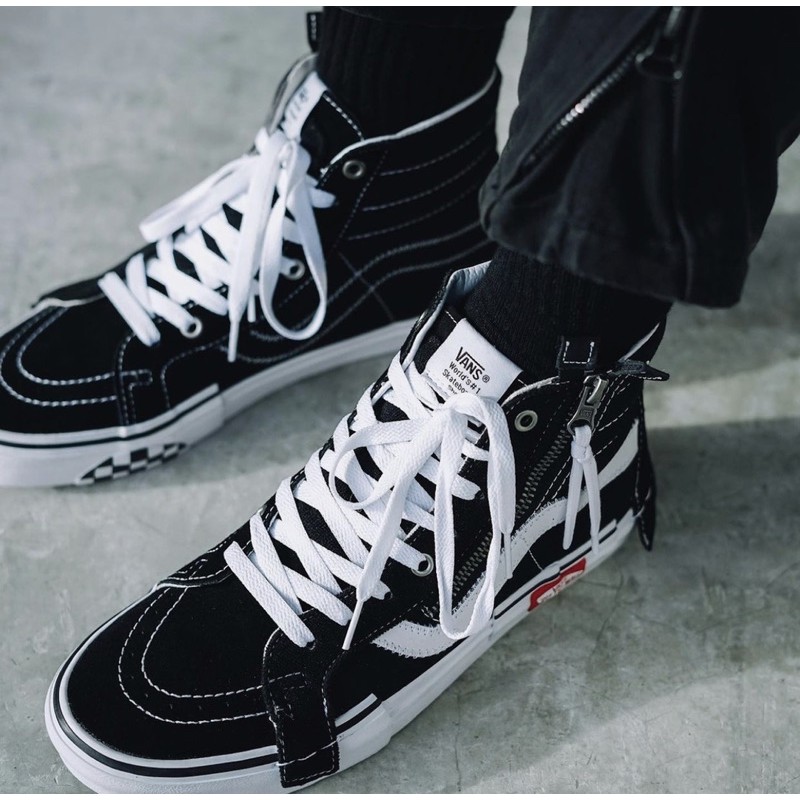 Vans Sk8 Hi Cut and Paste Black White