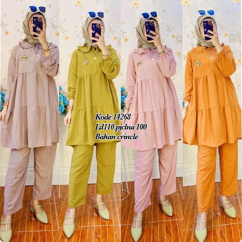 PoshGirl- Setcel Umpak Tunik Terbaru