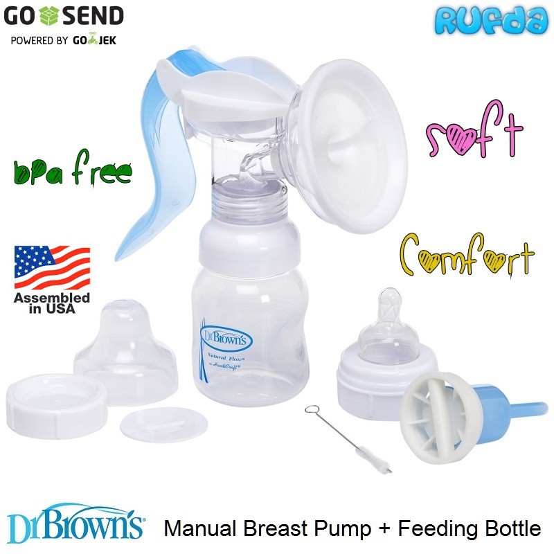 Dr Brown's Manual Breast Pump Pompa ASI Breastpump Browns