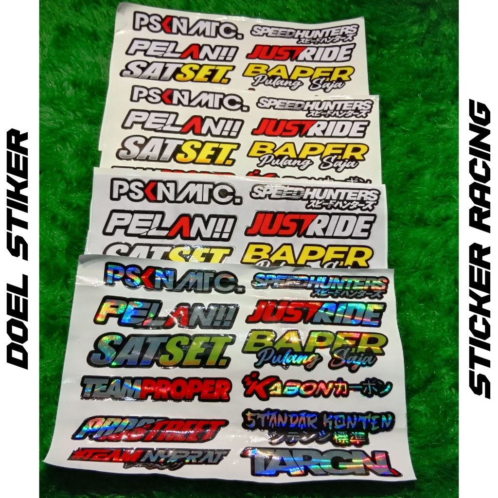 Sticker Racing Vinyl Pack Print &amp; Cut Sticker Motor Doel VOL.1