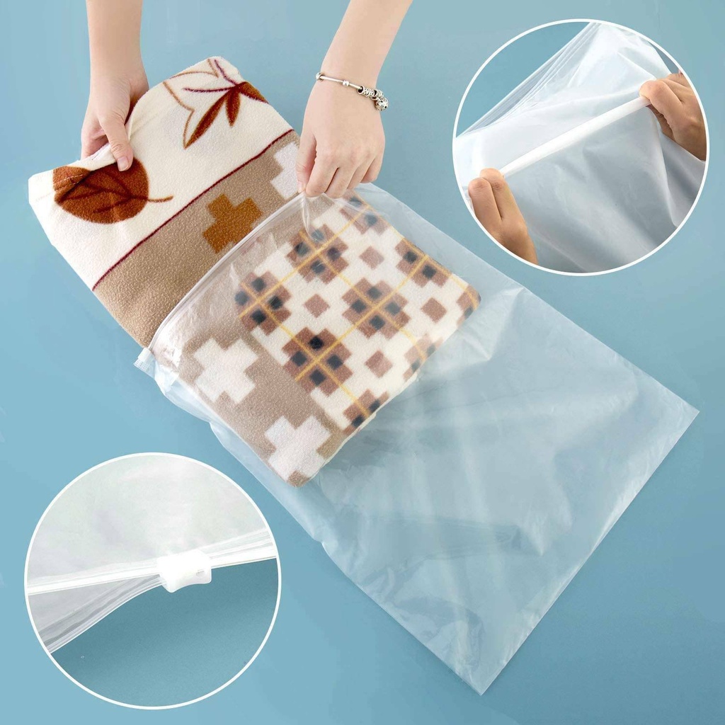 Transparent Suit Bag /Clothing Dust Cover Gown Saver Bags/  Dress Dustproof Wateproof Storage Bag/with Resealable Lock Seal Zipper