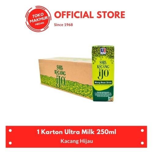 1 KARTON ULTRA MILK UHT KACANG HIJAU 250ML ISI 24PCS