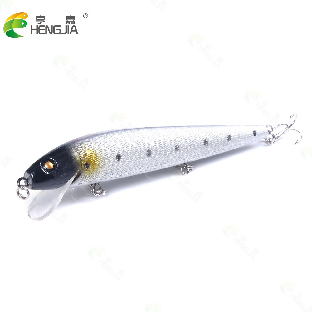 HENGJIA 1PCS Minnow Fishing Lure 14cm 15.8g Umpan Pancing Hard Diving 0.6-2.1M Fishing Bait Tackle