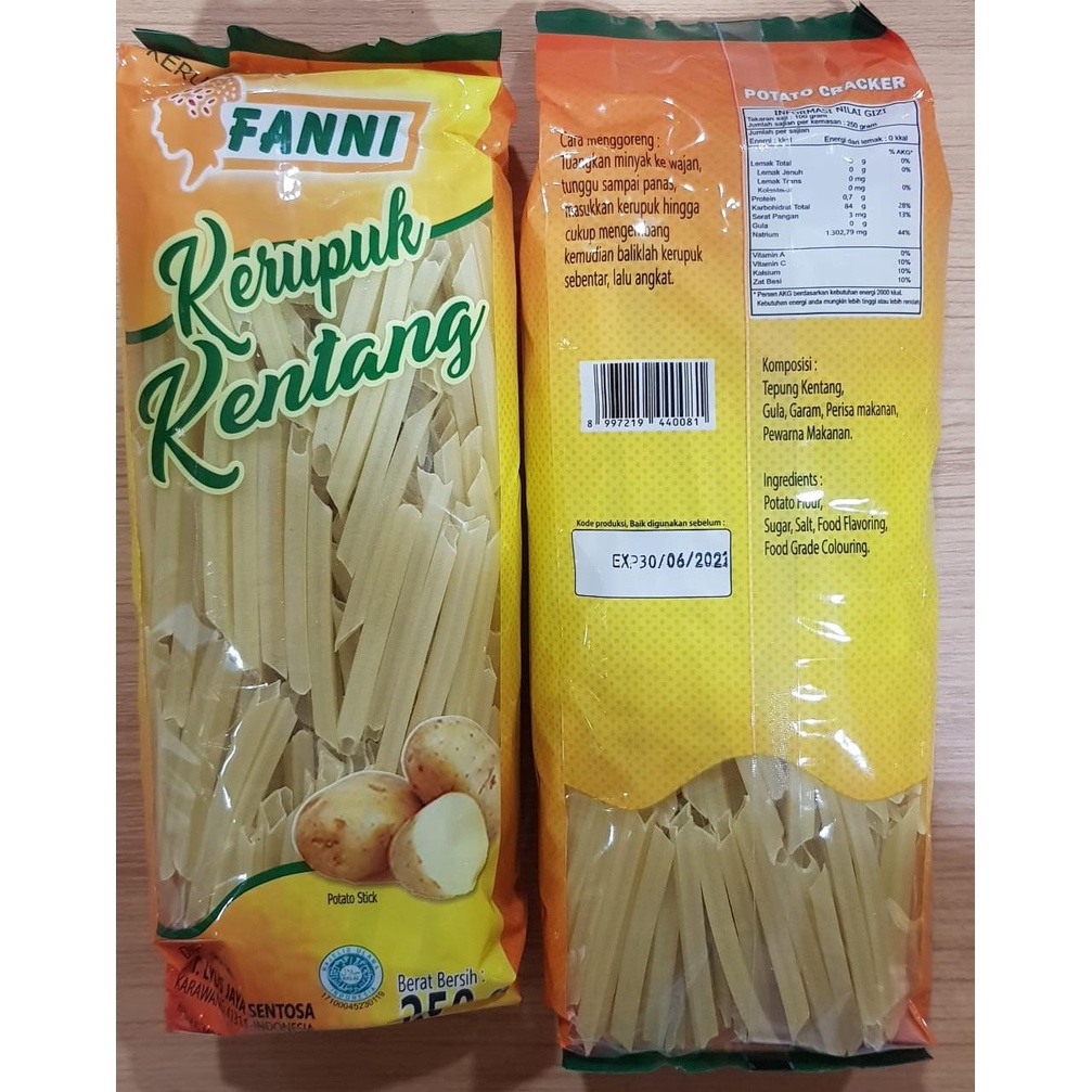 

Kerupuk Kentang Fanni @250g