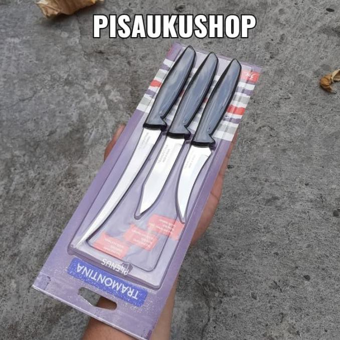 Okulasi Pisau Set 3 Pcs Tramontina Plenus 23498/012 Original Brazil - Diskon Khusus 