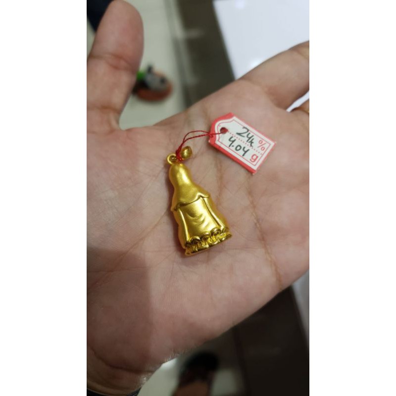 Liontin emas 24k kwan im pesanan