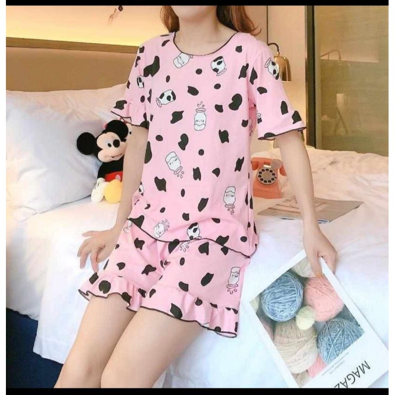 [PROMO] PIYAMA WANITA /LEISURE/VOGUE/FASHION KOREA/SETELAN BAJU TIDUR WANITA/ HOME WEAR COTTUN IMPORT