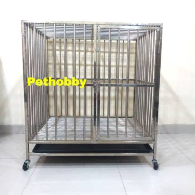 Kandang Anjing Stainless Size M (P93.6 x L96.7 x T102.5)