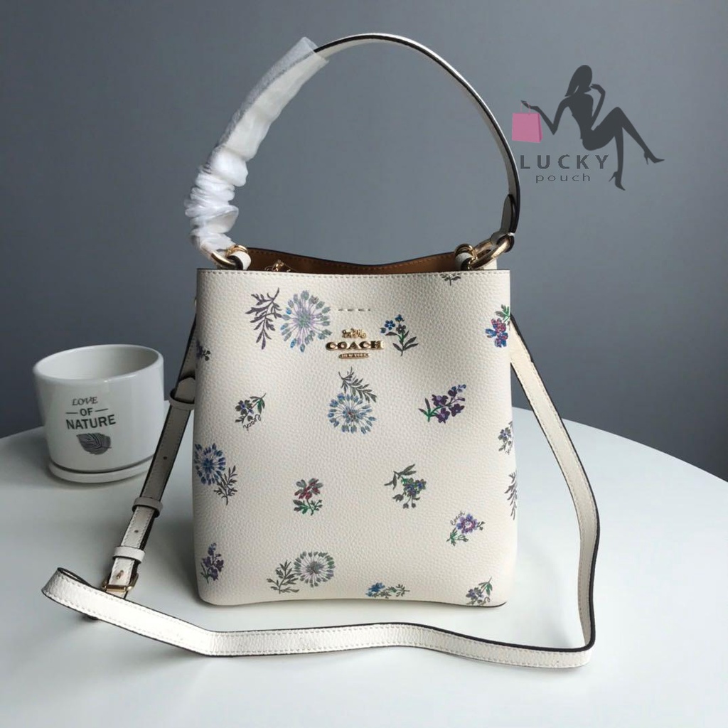 Coach Small Town Bucket Bag With Dandelion Floral Print