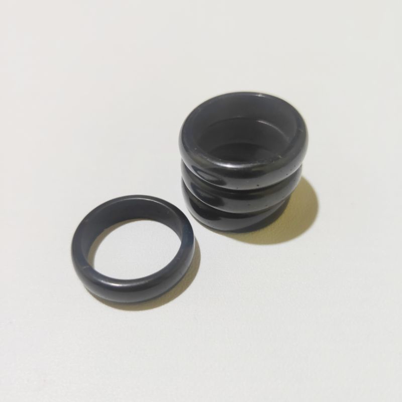 Cincin koka Cincin kaokah Cincin kayu kokka polos-Hitam