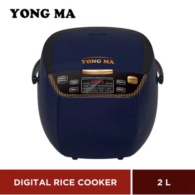 NEW Yong Ma SMC 8017N Magic Com Digital 2 Liter 12 fungsi NAVY BLUE