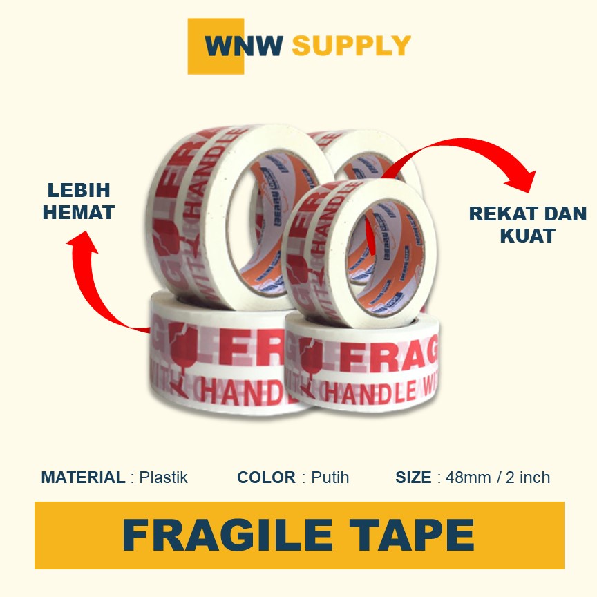 Lakban Solasi Fragile 90 yard 48mm 2 inch Berry Tape Lakban Jangan Dibanting Fragile Unboxing Merah 