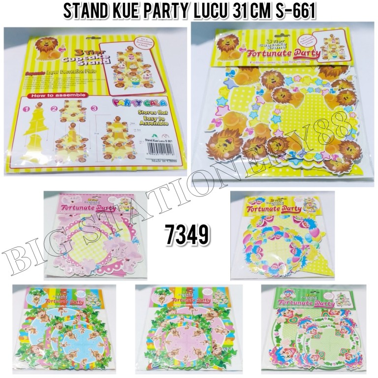 STAND TATAKAN KUE FANCY LUCU 31 CM S-661