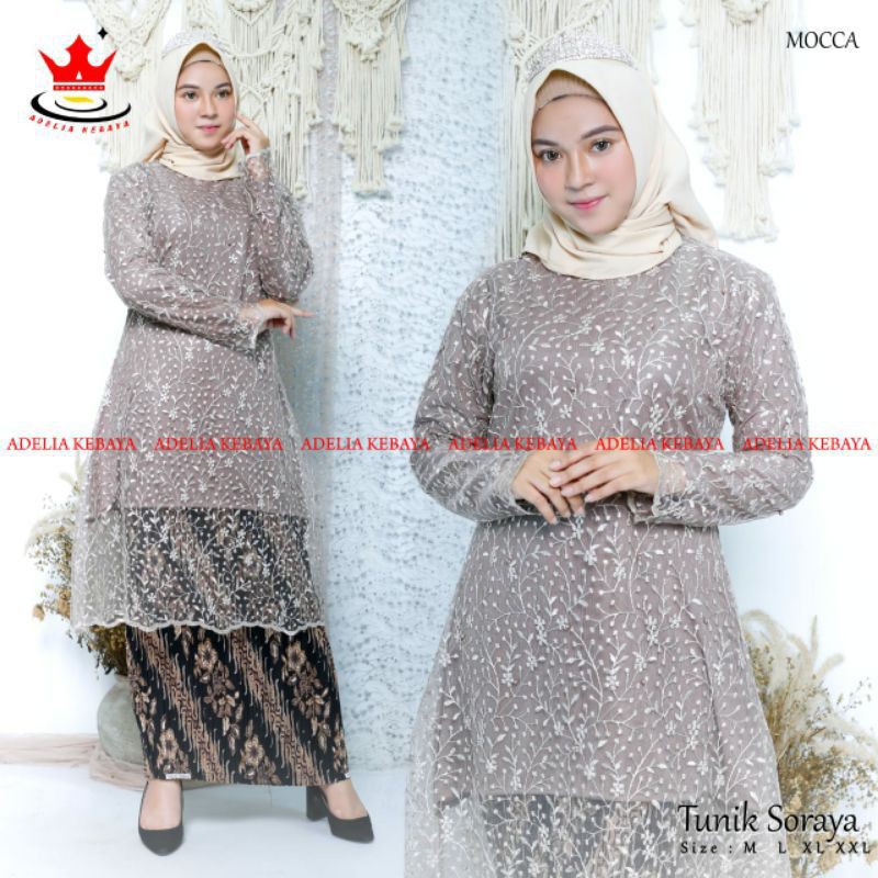 ADE✓Kebaya Tunik Soraya/Kebaya Tunik Cantik/Kebaya Tunik Tulle