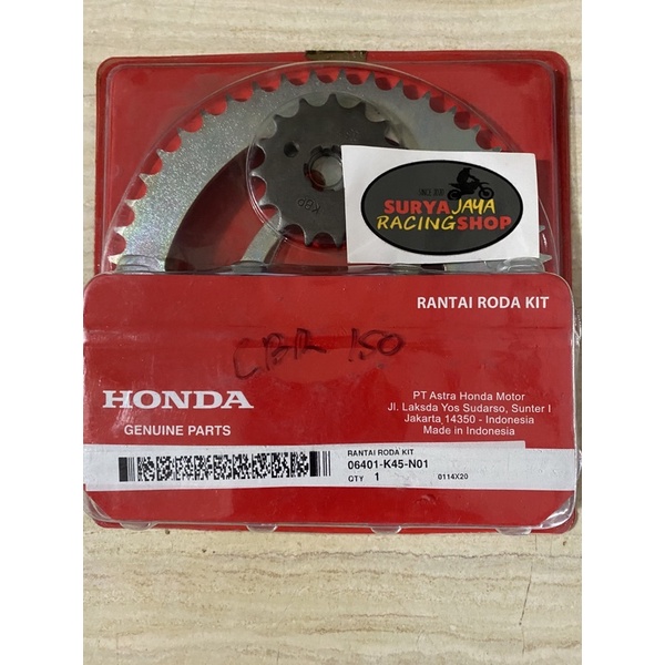 gear set rantai roda cbr150r 06401-k45-n01