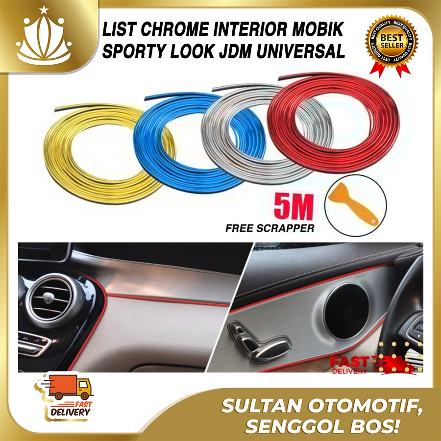 List Chrome Interior Mobil 5m