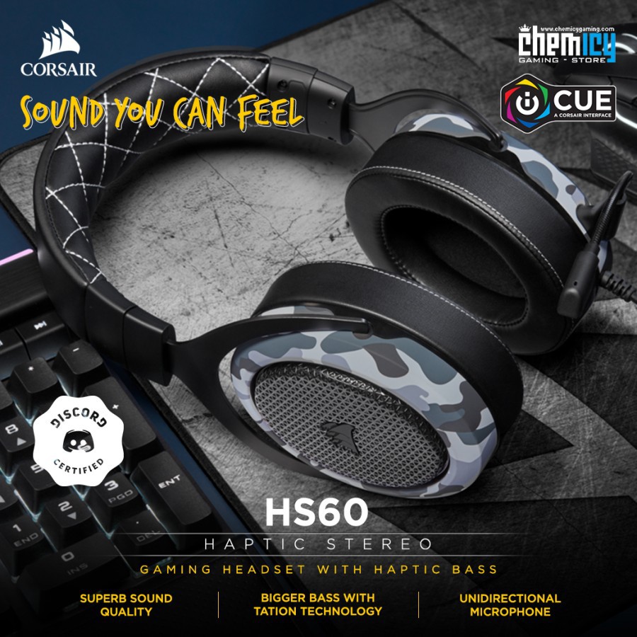 Corsair HS60 Haptic Stereo Gaming Headset with Haptic Bass