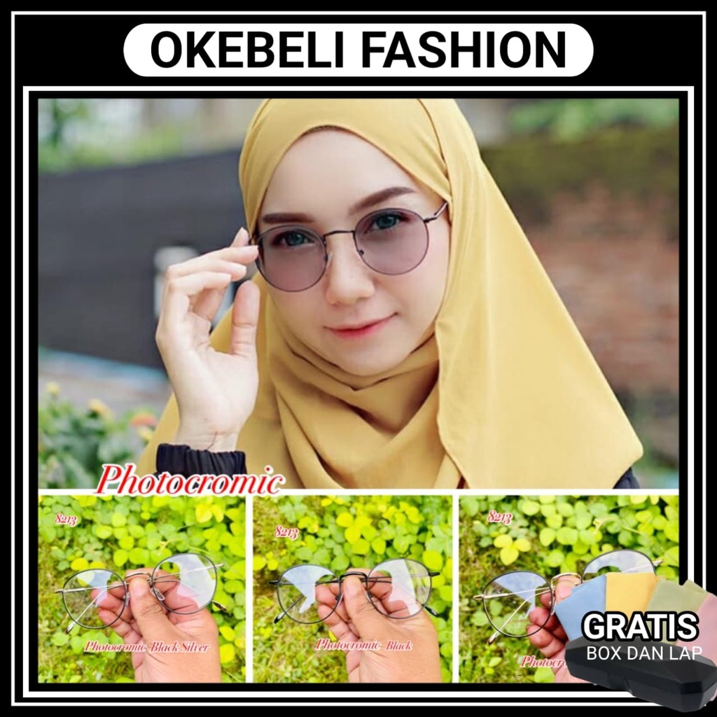 KACAMATA TRENDY  PHOTOCROMIC LENSA BERUBAH WARNA PRIA WANITA