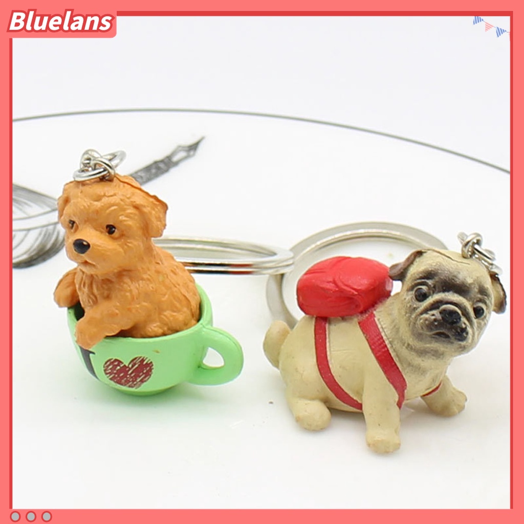 Bluelans Gantungan Kunci Bentuk Anak Anjing Bahan Resin Untuk Dompet Wanita