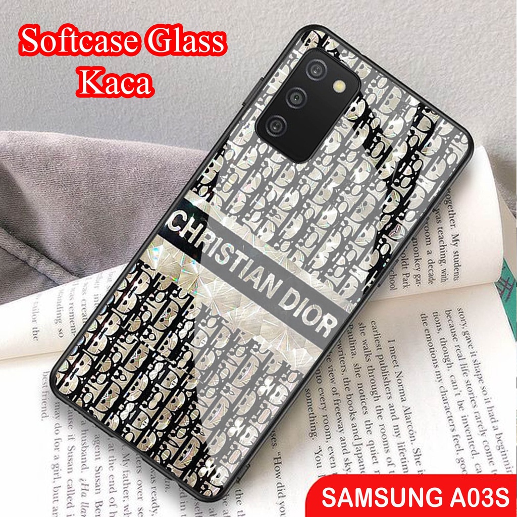 Softcase Glass Kaca SAMSUNG A03S - Casing HP SAMSUNG A03S [ S03 ].