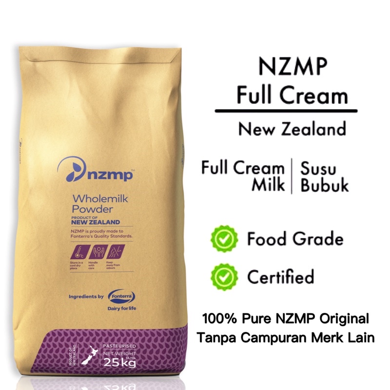 Susu Bubuk Full Cream NZMP 1KG (REPACK) Anchor Wholemilk 100% Original