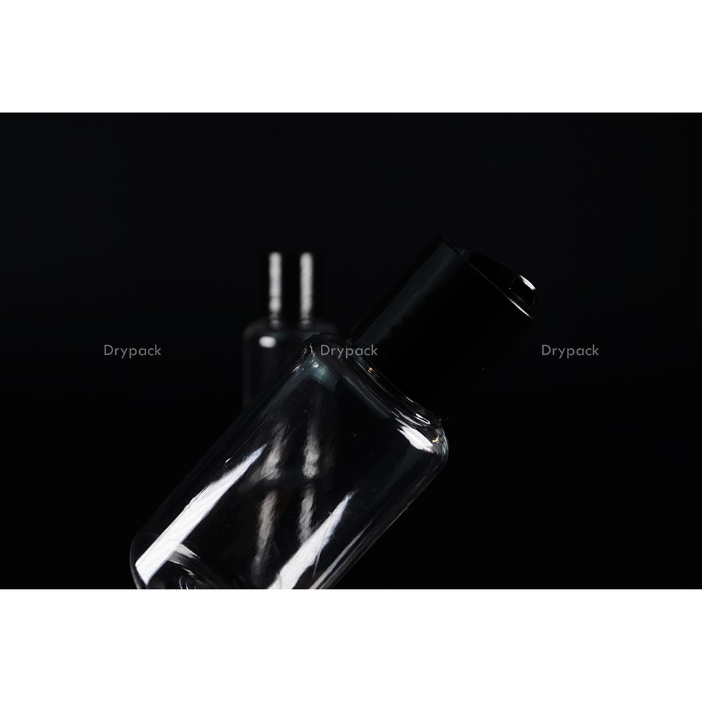 Botol Presson 70 ml Tubular Natural tutup Hitam