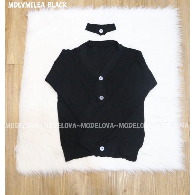 MDLV ~ BG CARDI RAJUT MILEA BLACK // BAJU RAJUT // CARDIGAN RAJUT // FASHION WANITA