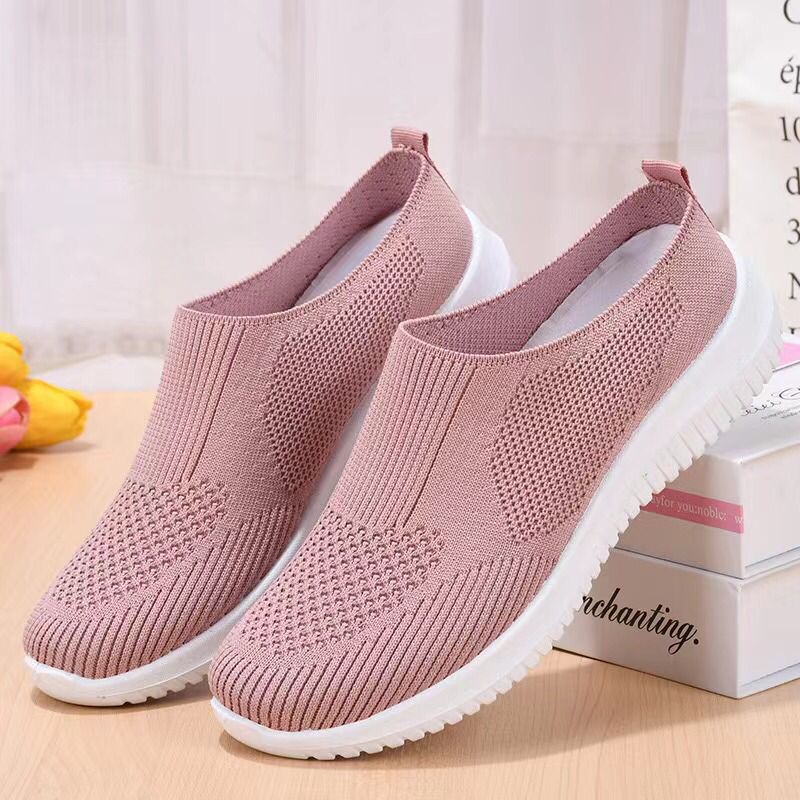 Permata  Sandal Slip On Flyknit Wanita 882 Sandal Selop Nyaman Shoes Women Import