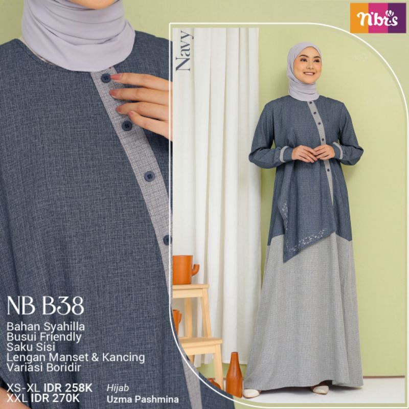 GAMIS SYARI NB B38 • NIBRAS ORIGINAL